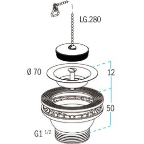 Waste outlet valves and fittings- NICOLL - 0204014