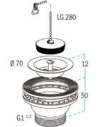 Waste outlet valves and fittings- NICOLL - 0204014
