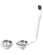 Sink waste plug with 2 tanks basket- NICOLL - 0204168