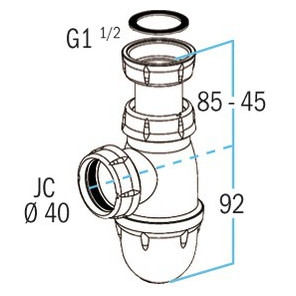 PVC sink drain 552- NICOLL - 0204002