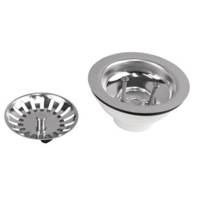 Sink waste plug with basket, no overflow pipe- NICOLL - 0204122