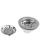 Sink waste plug with basket, no overflow pipe- NICOLL - 0204122