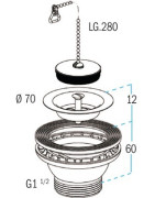 Waste plug for sink 560- NICOLL - 0204004