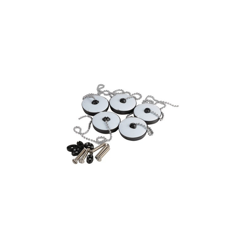 Set of 5 plugs with chain- NICOLL - 0411246