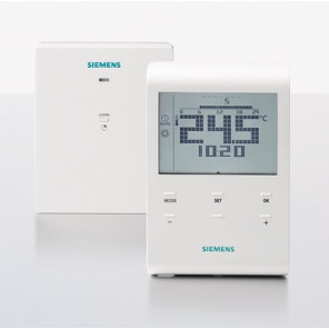 Wireless ambience thermostat, battery operated- SIEMENS - RDE100.1RFS