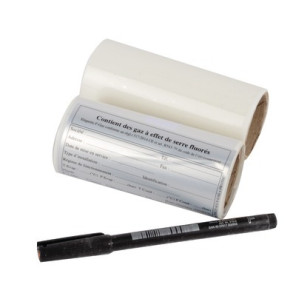 Aluminium identification label- GALAXAIR - ETIC/25 ALU F GAS+PROTEC