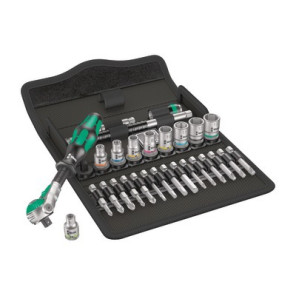 Jeu cliquet Zyklop Speed, à carré 1/4", métrique, 28 pièces- WERA - 05004016001