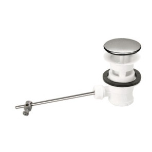 Pop-up drain for washbasin, stainless steel cover- NICOLL - 0201005