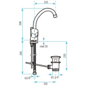 Basin mixer tap NIAGARA DISC- ROCA - A5A3670C00