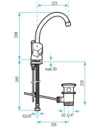 Basin mixer tap NIAGARA DISC- ROCA - A5A3670C00