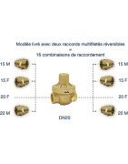 Isobar water pressure reducer multi-threaded 1/2 to 3/4 brass cover ISOPLUS- ITRON - ISOPLUSMG