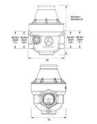 Isobar water pressure reducer FF 3/4 brass cover ISO20F- ITRON - ISO20FMG