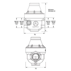 Isobar water pressure reducer FF 3/4 composite cover ISO20FCC- ITRON - ISO20FCCMG