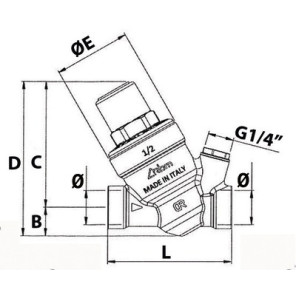 RinoxPlus Pressure reducing valve and filter 1/2"- RBM - 28480400