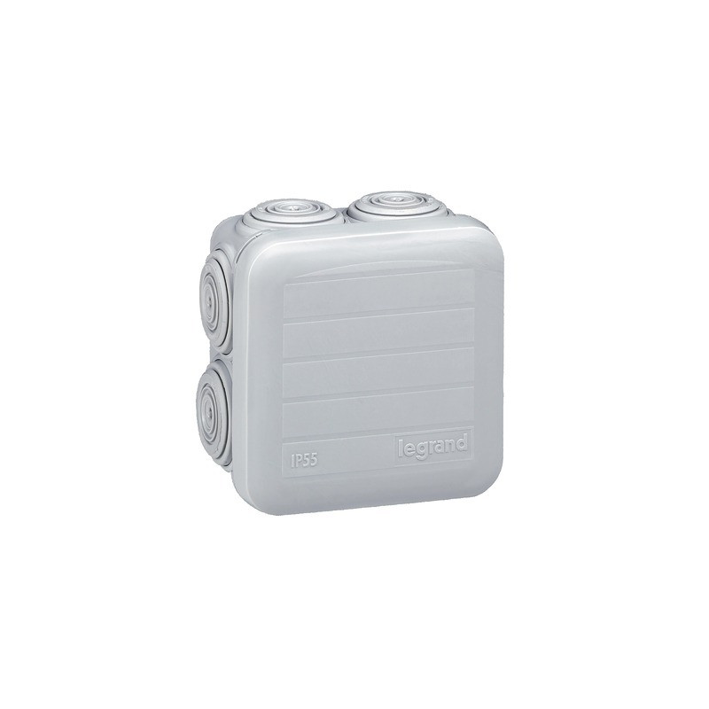 Boite de dérivation carrée PLEXO Ø65x65x40 grise- LEGRAND - 092005