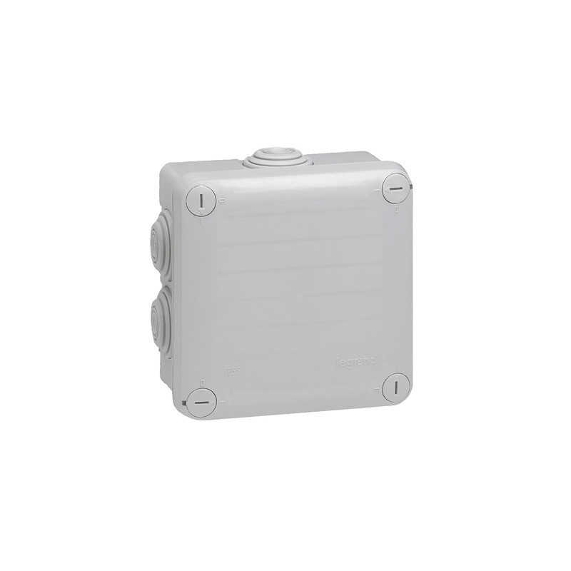 Boite de dérivation carrée PLEXO Ø105x105x55 grise- LEGRAND - 092022