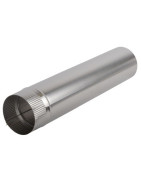 Aluminium pipe Ø125mm x 0.50m- ISOTIP JONCOUX - 011212