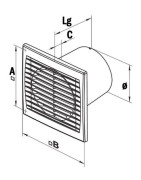 Wall/ceiling ventilator Styleco 100K- NATHER - 549009