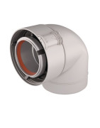 Flue elbow 90 deg 60/100mm- UBBINK - 227233