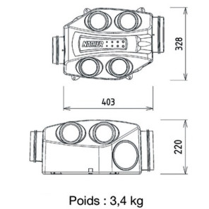 Very low consumption Mec Ventilation system case- NATHER - 557024