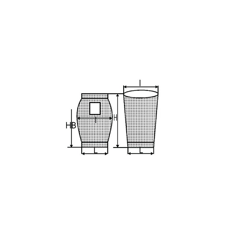 Vacuum cleaner bag h 400- DIFF - 904100  - (X10)