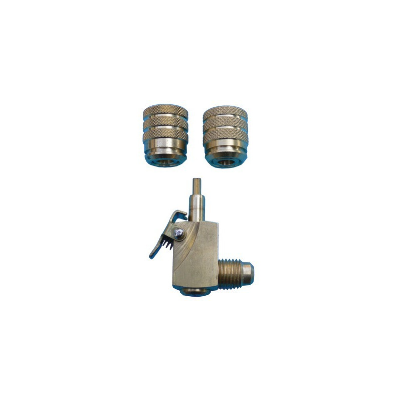 Angled self-sealing quick-connecting coupling- GALAXAIR - QCE-14516