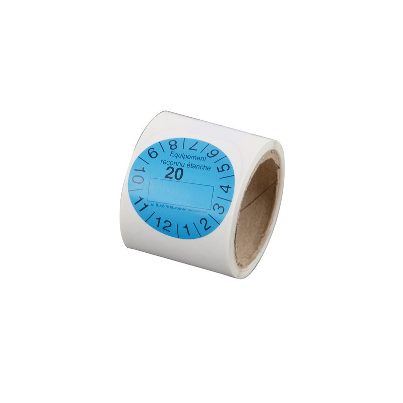 Roll of 100 blue regulation labels blowby play- GALAXAIR - ETIQ-REG-B