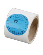 Roll of 100 blue regulation labels blowby play- GALAXAIR - ETIQ-REG-B