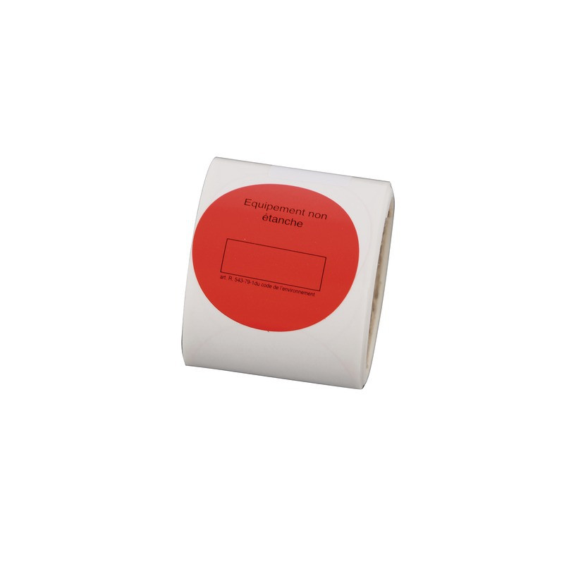 Roll of 100 regulation labels blowby play red- GALAXAIR - ETIQ-REG-R