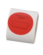Roll of 100 regulation labels blowby play red- GALAXAIR - ETIQ-REG-R