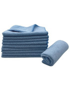 Blue microfibre cloth - 38x38 cm- ISOCLEAR - 909049  - (X10)