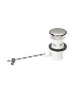Pop-up drain for washbasin, stainless steel cover- NICOLL - 0201005