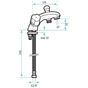 Bath shower combination faucet NIAGARA N MONO- ROCA - A5A0569C00