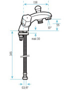 Bath shower combination faucet NIAGARA N MONO- ROCA - A5A0569C00