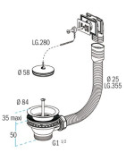 Stoneware sink waste plug- NICOLL - 0204601