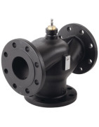3 ways valve with flange fitting PN10 DN80 KVS100- SIEMENS - VXF32.80-100
