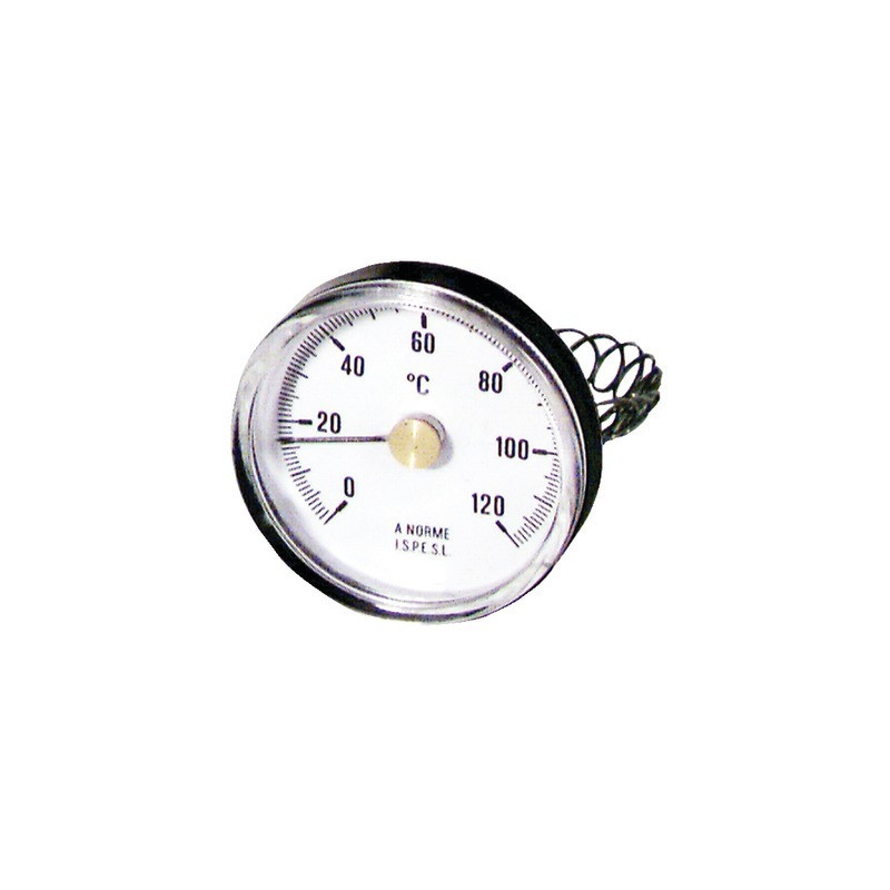 Round thermometer, bracket, build in 0 120°c ø63mm- DIFF - 606050