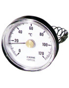 Round thermometer, bracket, build in 0 120°c ø63mm- DIFF - 606050