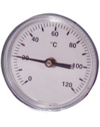 Dial thermometer axial plunger 0 120°c Ø80mm 100- DIFF - 606073