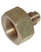 Bottle connector M5/8" flare x F18 x 150- DIFF - 609003