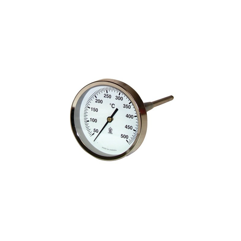 Round smoke thermometer 50 to 500°c Ø80mm probe 15- DIFF - 902040