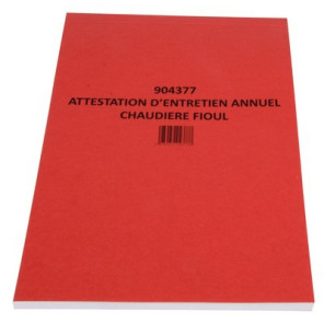 Carnet attestation fioul- ISOCLEAR - 904377