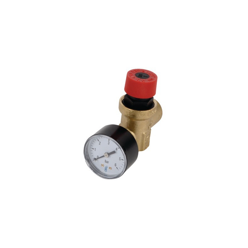 Heating safety valve with manometer- DIFF - 100016