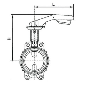 Butterfly valve with DN65 cast iron centring disk- BURACCO - CL623B065ICCL