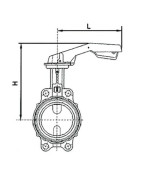 Butterfly valve with DN65 cast iron centring disk- BURACCO - CL623B065ICCL