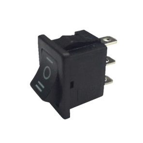 Black switch I/0/II 6A 3XFASTON- DIFF - 150644