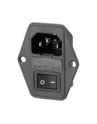 VDE plug + switch + fuse holder 0/1 oval- DIFF - 150649