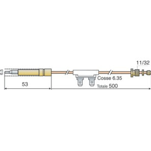 Thermocouple specific- DIFF pour AO Smith - 0071872