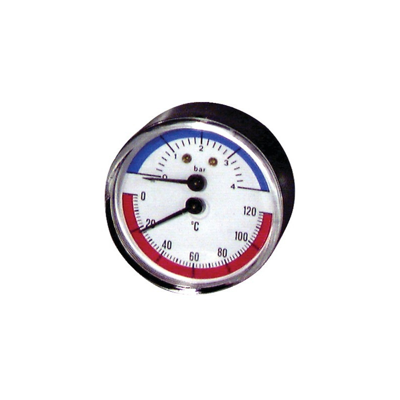 Manothermometer dial axial 0 120°c 0 4 bars ø63mm- DIFF - 606030