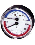 Manothermometer dial axial 0 120°c 0 4 bars ø63mm- DIFF - 606030